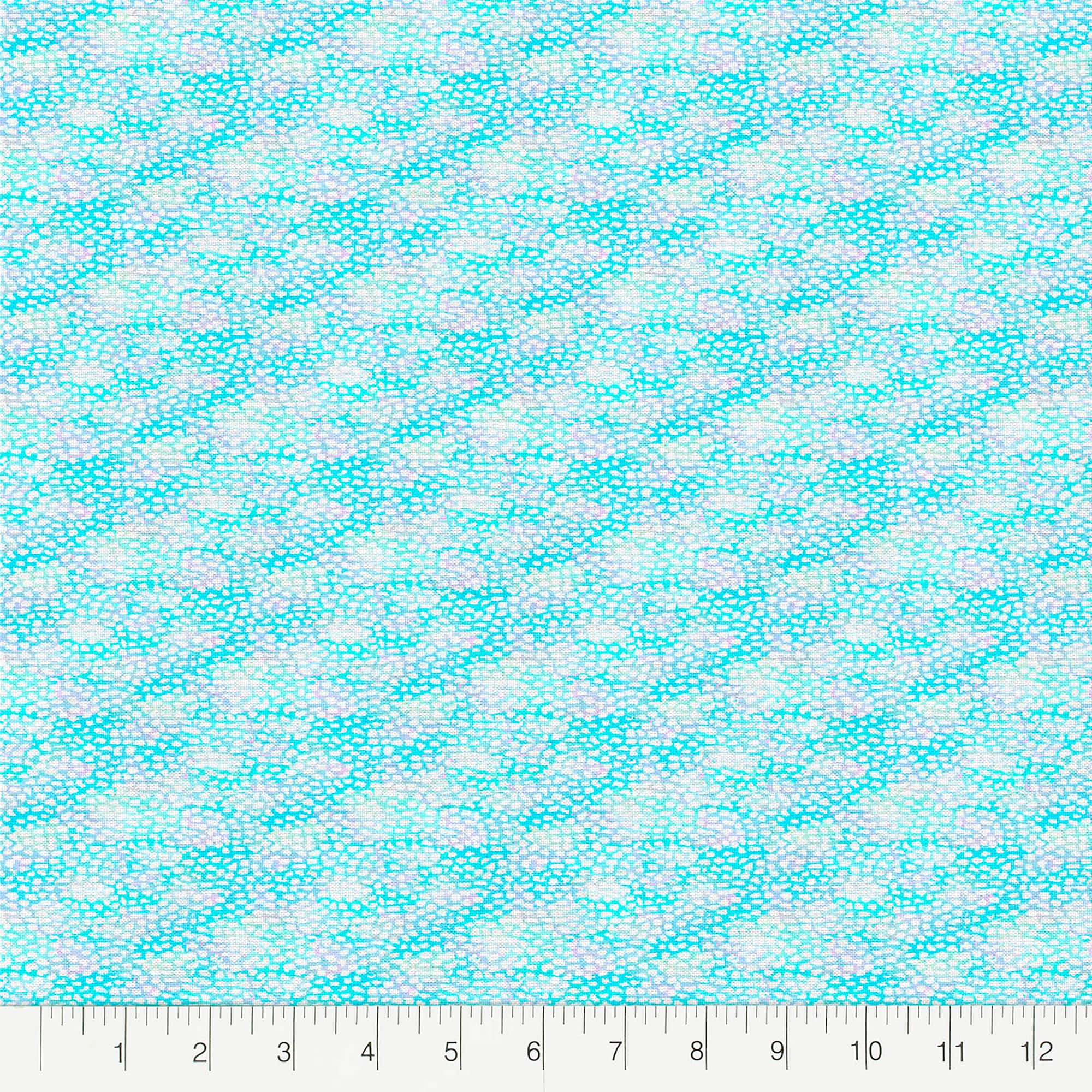 Fabric Editions Turquoise Abstract Dot Cotton Fabric